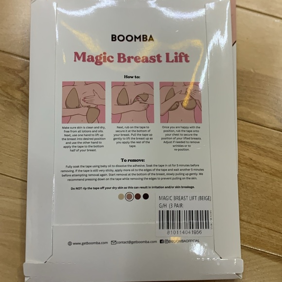 BOOMBA Magic Breast Lift, G/H cup, Beige, 6 pairs - Picture 2 of 4